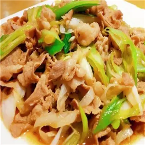  Quick fried mutton slices with scallion invited to join